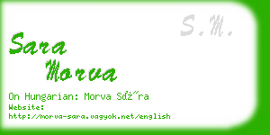 sara morva business card